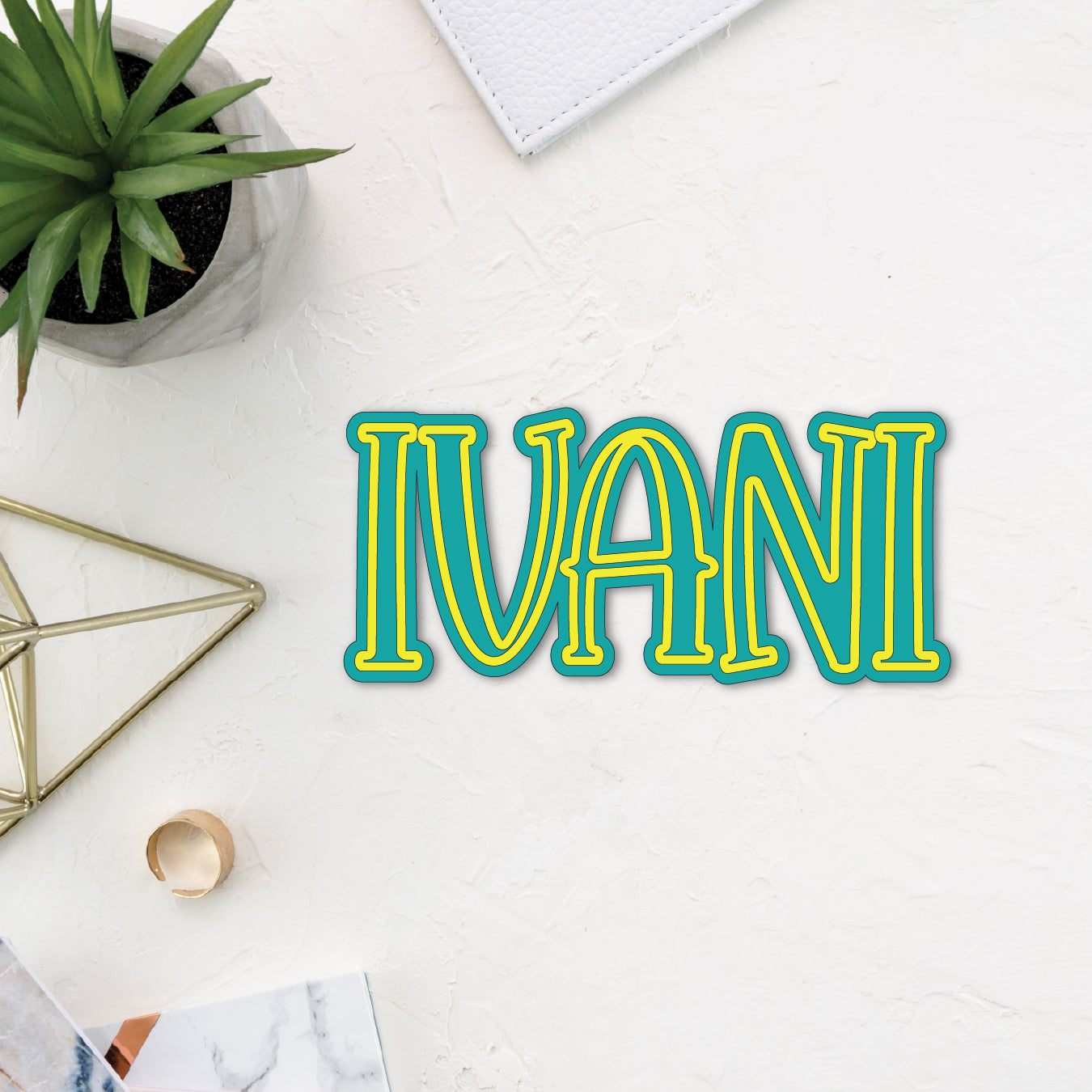 Dual Color Name Personalized Fridge Magnet