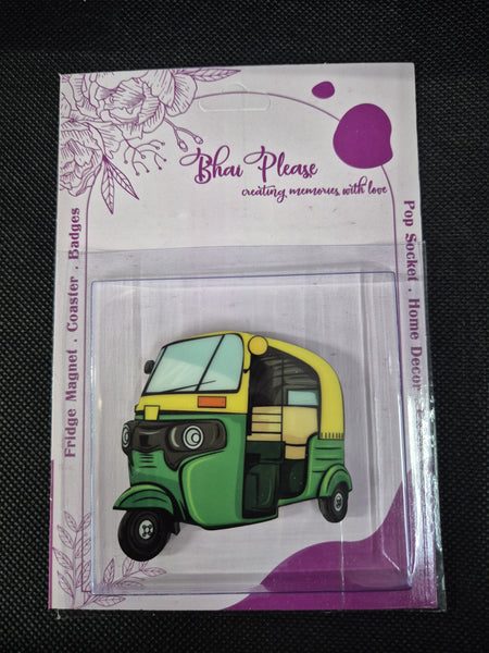 Auto Rickshaw Fridge Magnet | Indian Tuk-Tuk Decor