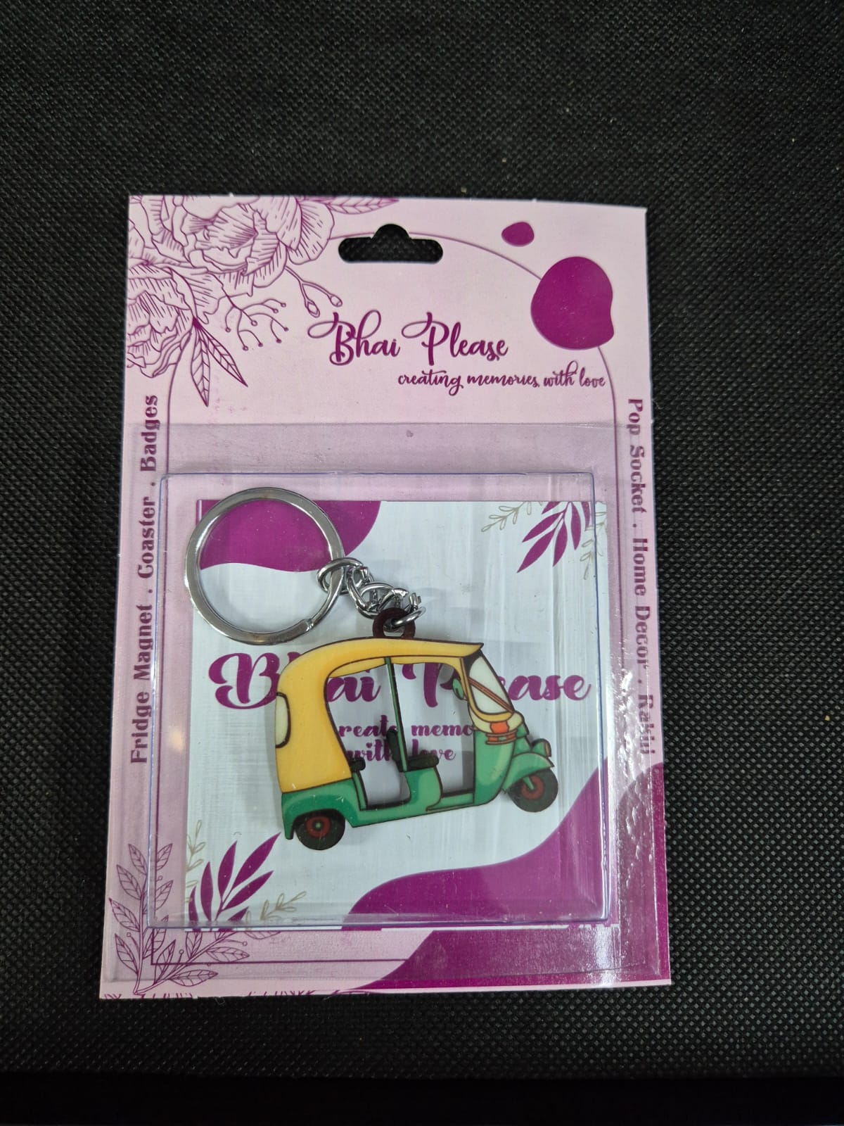 Auto Wooden Keychain