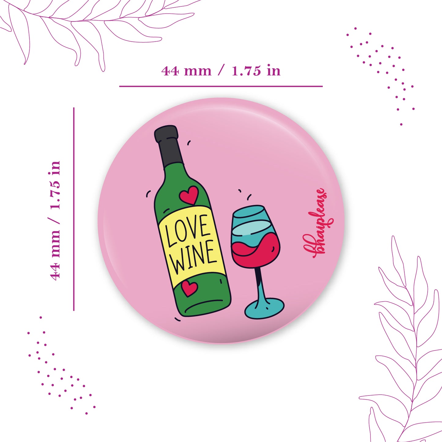 Love Wine Pin Badge