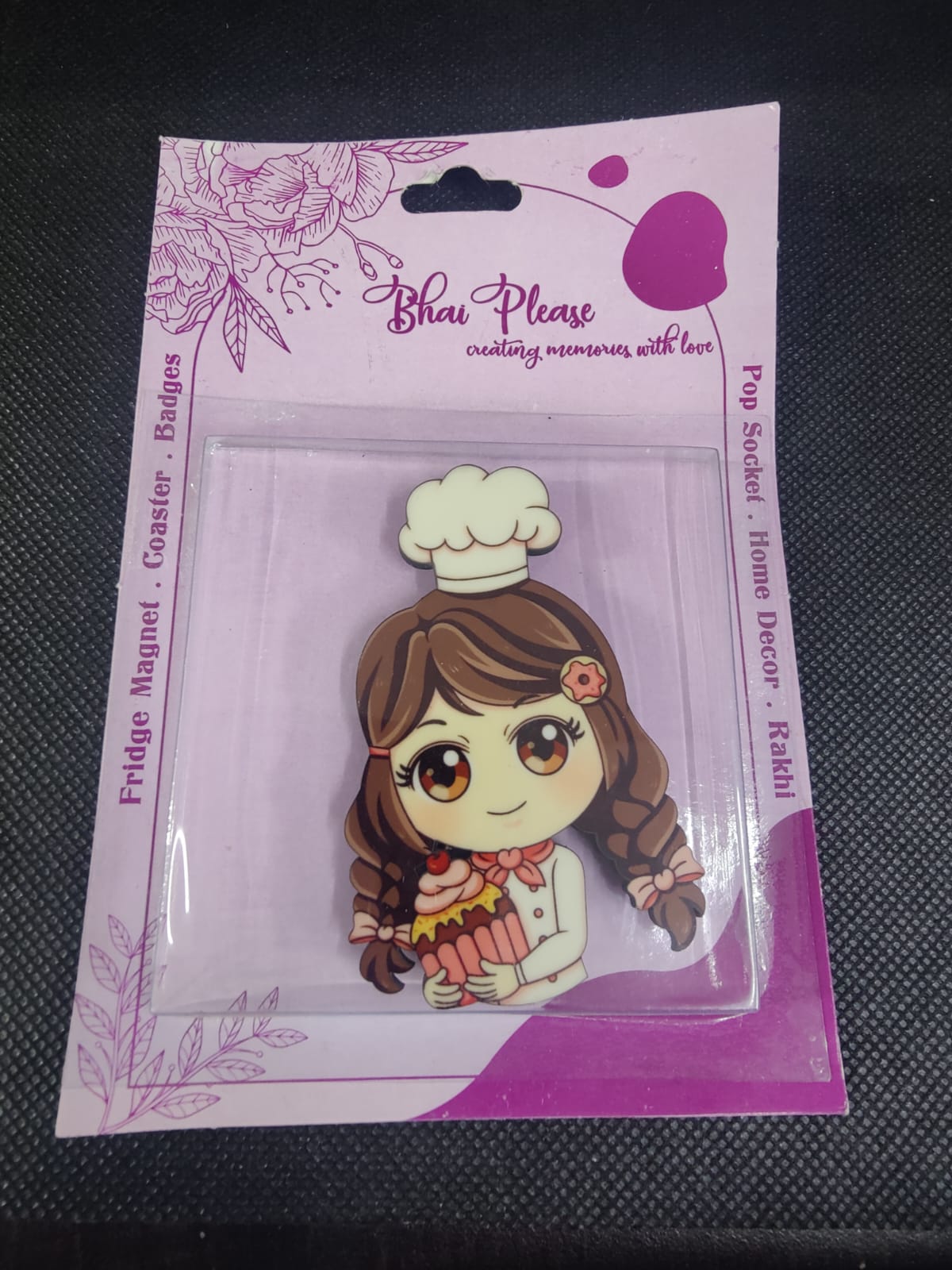 Chef magnet for a baker's kitchen
