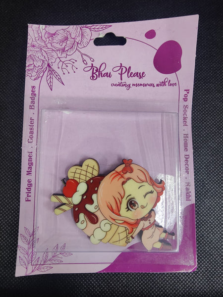 Cute baker magnet for a foodie's fridge