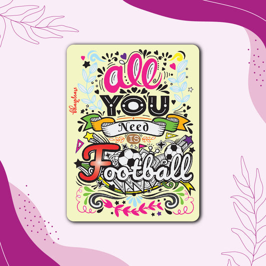 All you need is Football Wooden Fridge Magnet