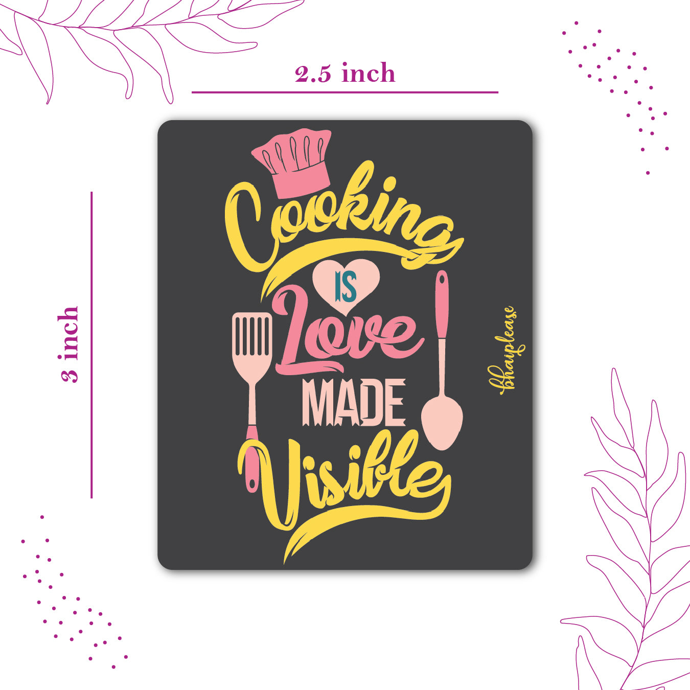 Love Cooking Kitchen Fridge Magnet