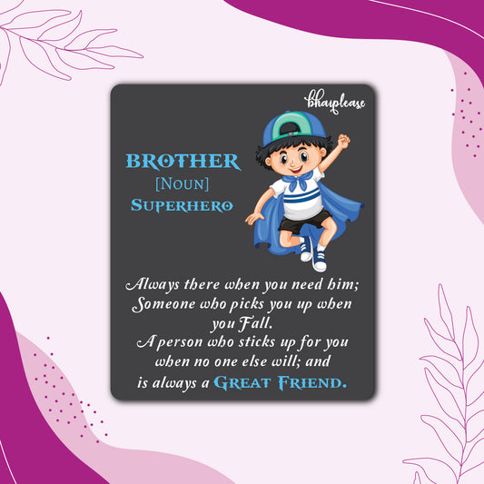 Brother is Superhero Wooden Fridge Magnet