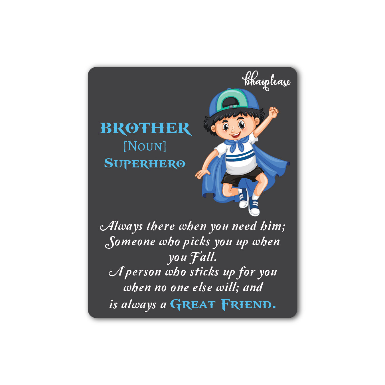 Brother is Superhero Wooden Fridge Magnet