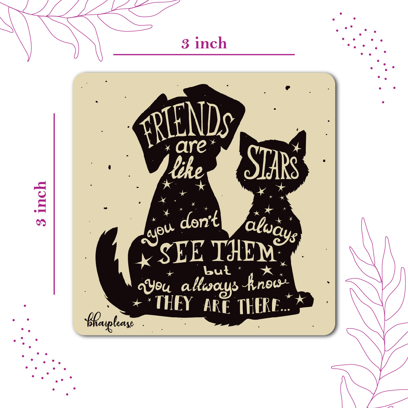 Friends Are Like Stars Fridge Magnet