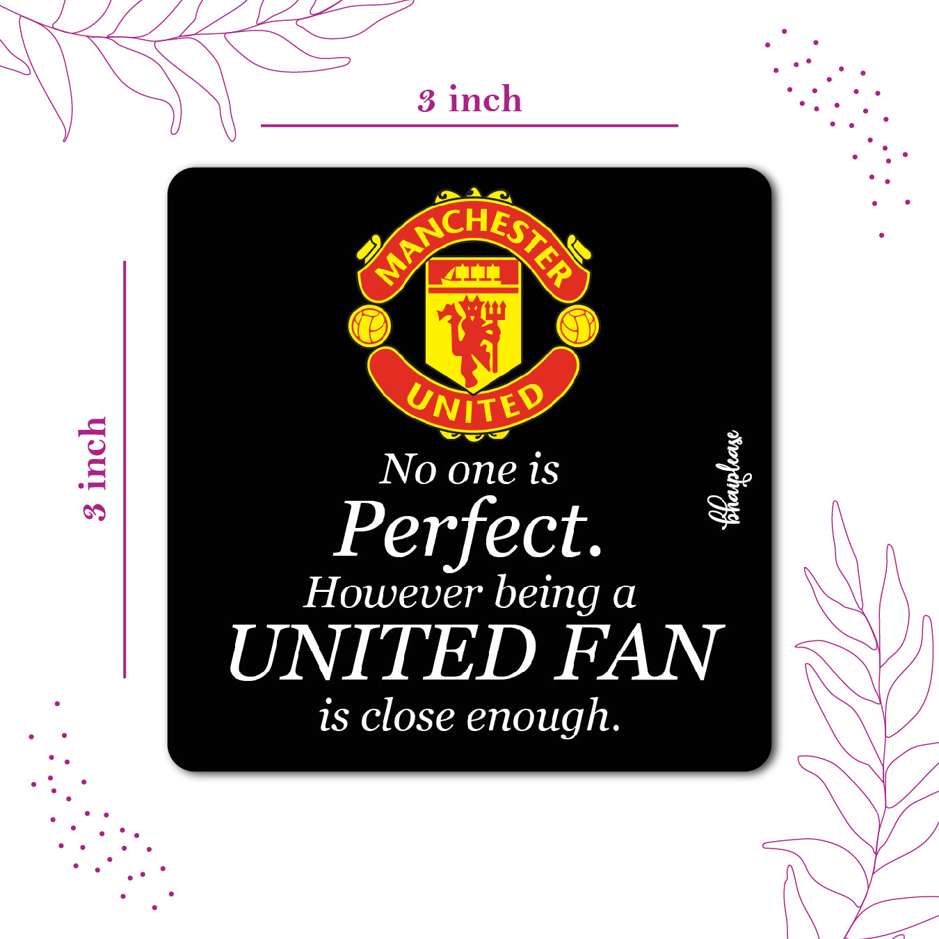 Manchester United Fan Wooden Fridge / Refrigerator Magnet