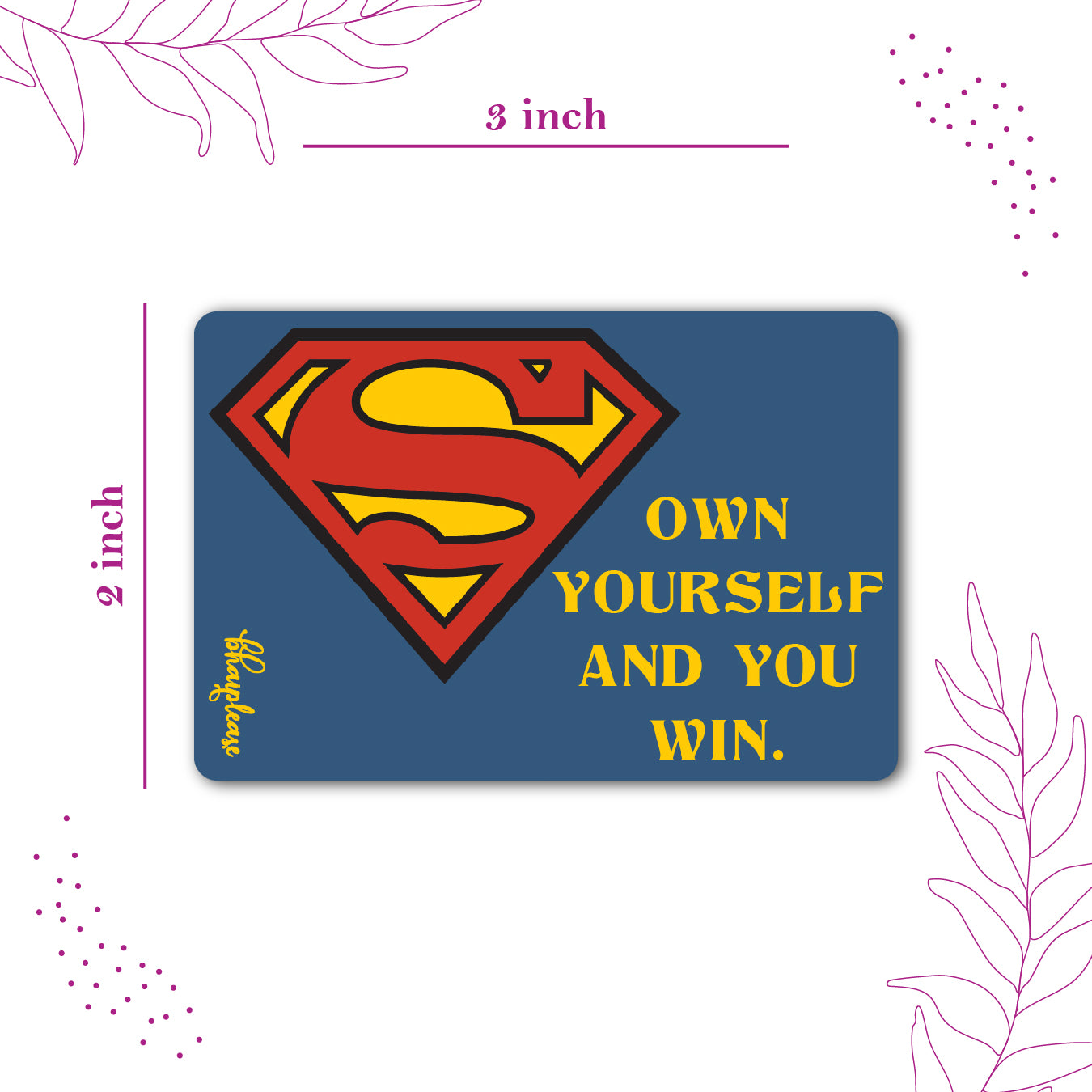 Superman (Rectangle) Wooden Fridge / Refrigerator Magnet