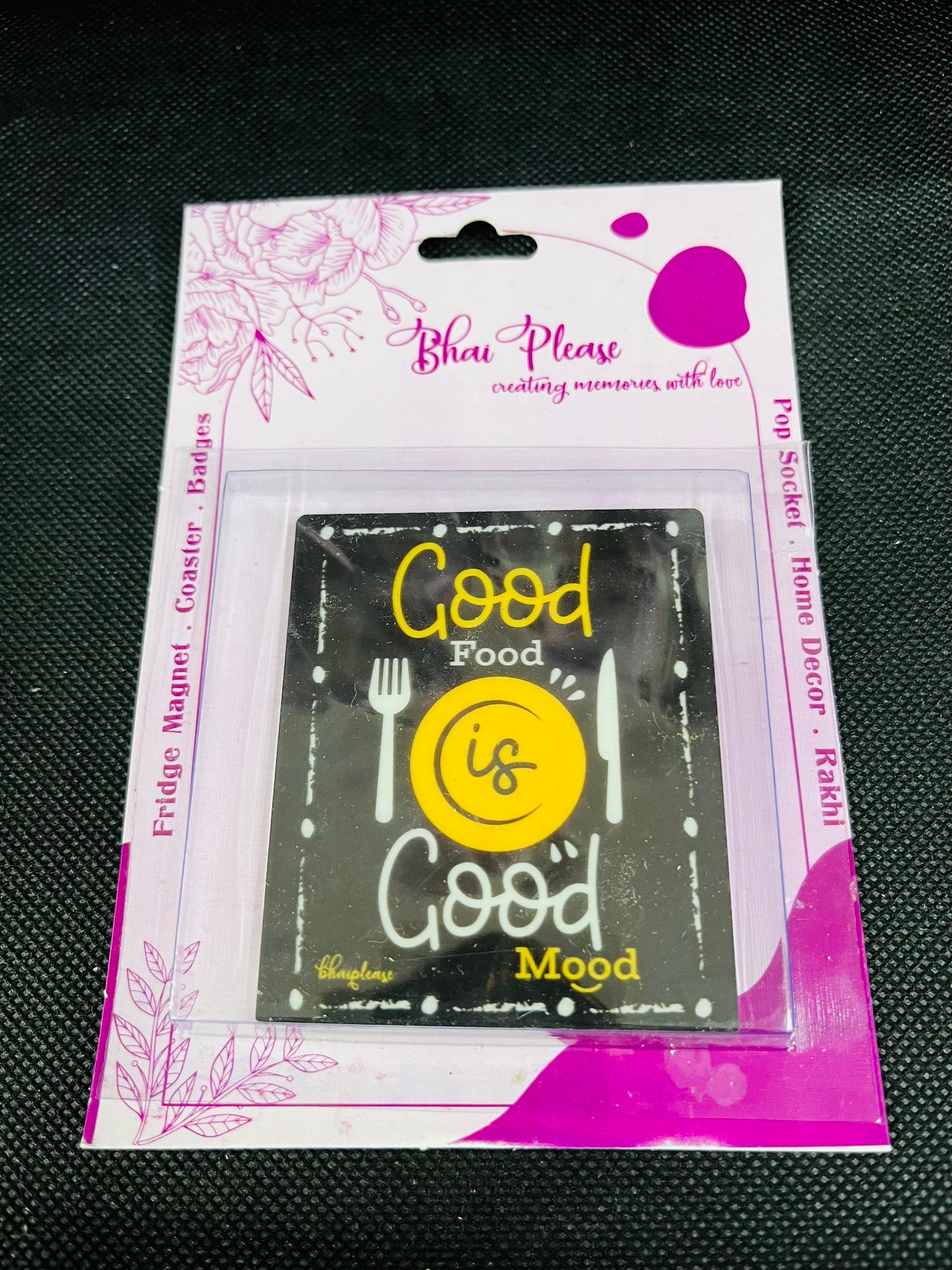 Good Food Is Good Mood Fridge Magnet