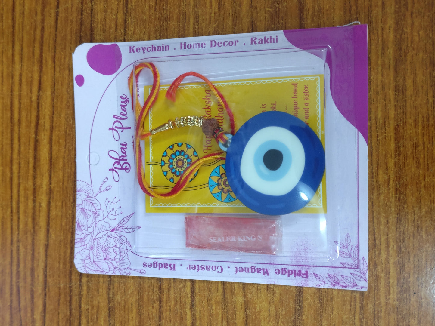 Evil Eye Wooden Lumba Rakhi