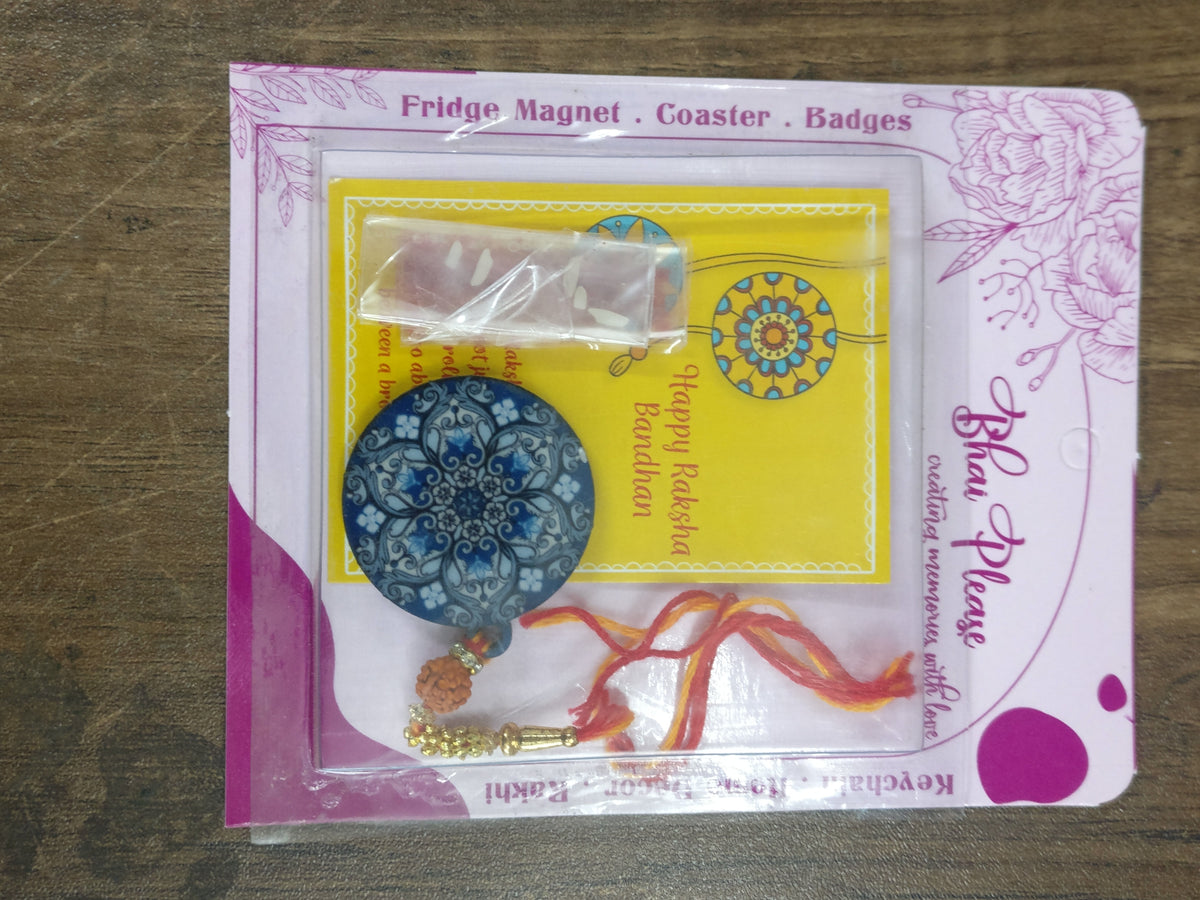 Mandala Wooden Lumba Rakhi – God/Spiritual Theme Rakhi | Bhai Please