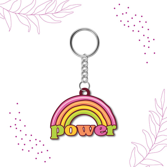 Power Wooden Keychain