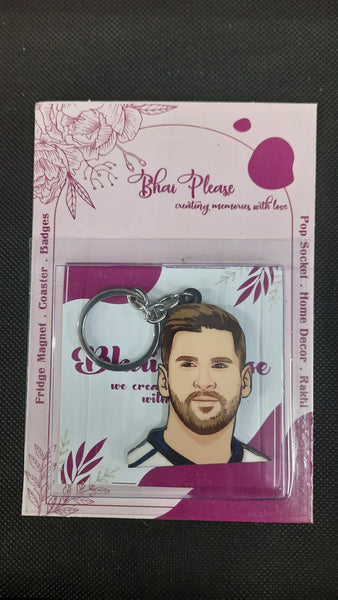 Messi Wooden Keychain