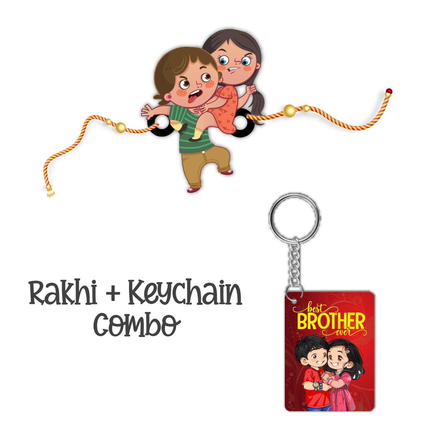 Annoying Brother Rakhi For Brother With Keychain