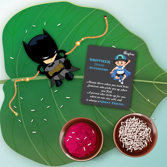 Batman Rakhi with Brother Is Superhero Fridge Magnet