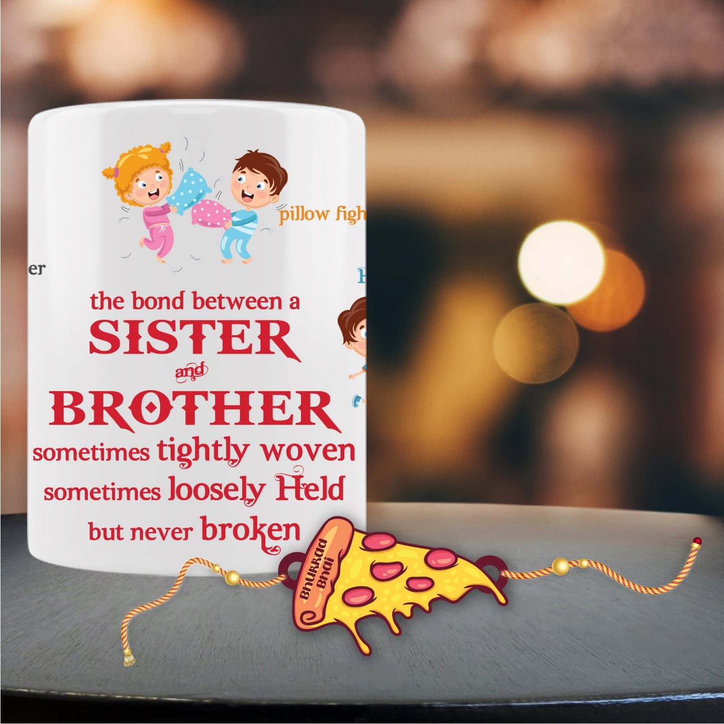 Bhukkad Bhai Rakhi For Brother With Mug