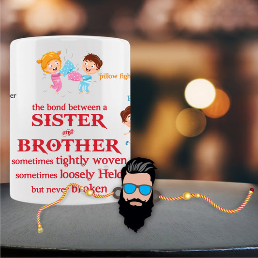 Dashing Bhai Rakhi For Brother With Mug