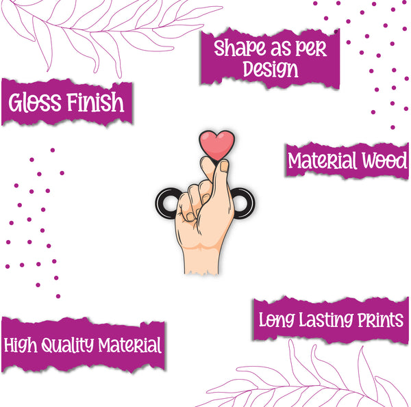 Cute Rakhi for K-drama fans – eco-friendly finger heart Rakhi