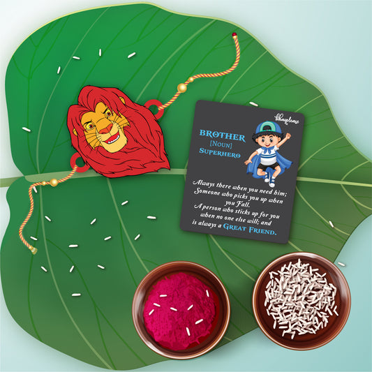 Mufasa Wooden Rakh With Brother Is Superhero Fridge Magnet
