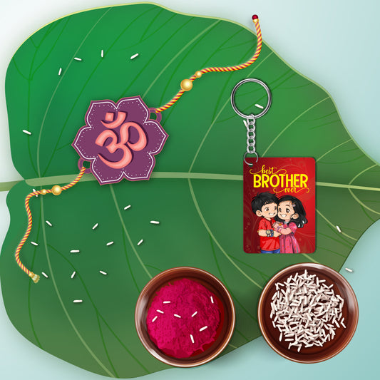 Om Rakhi For Brother with Mega Combo