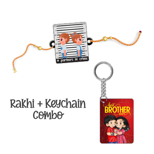 Partners In Crime Rakhi For Brother With Keychain