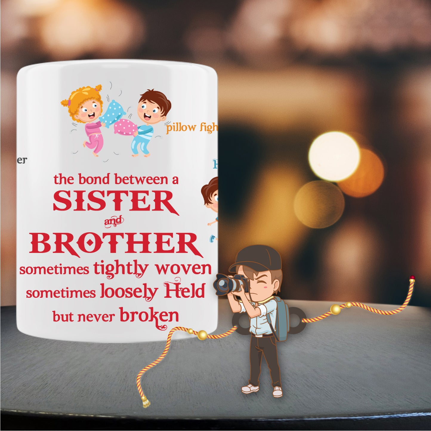 Photographer Bhai Rakhi For Brother With Mug