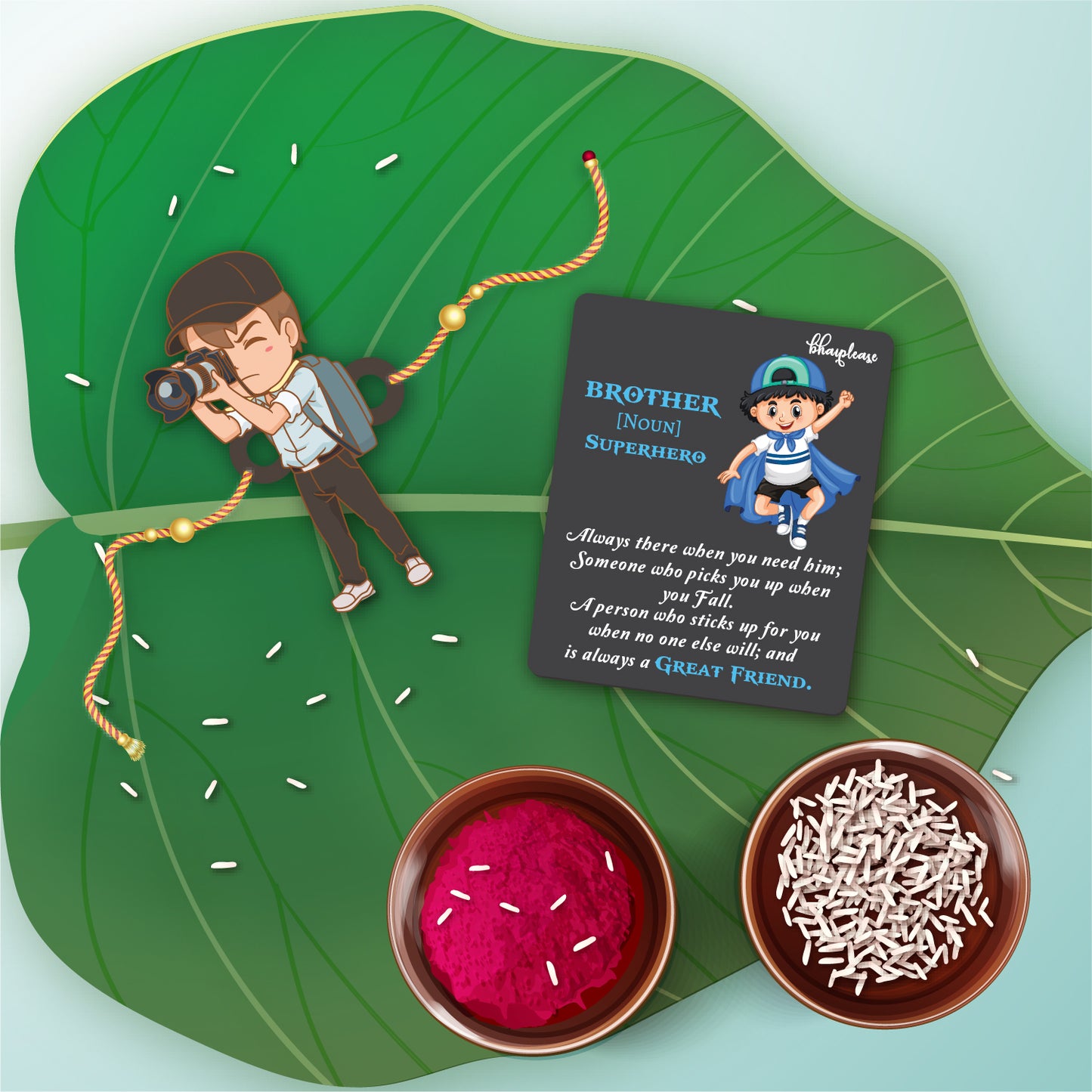 Photographer Bhai Rakhi With Brother Is Superhero Fridge Magnet