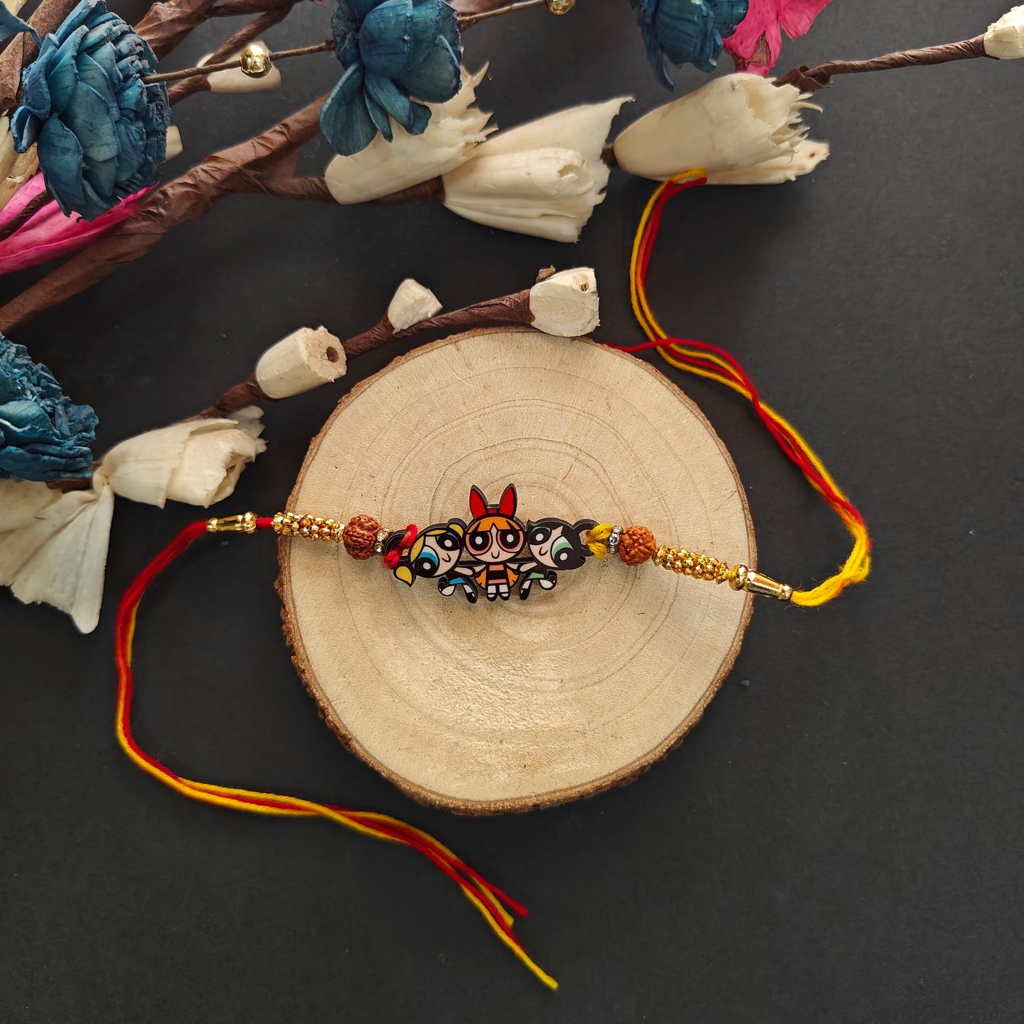 Powerpuff Wooden Rakhi
