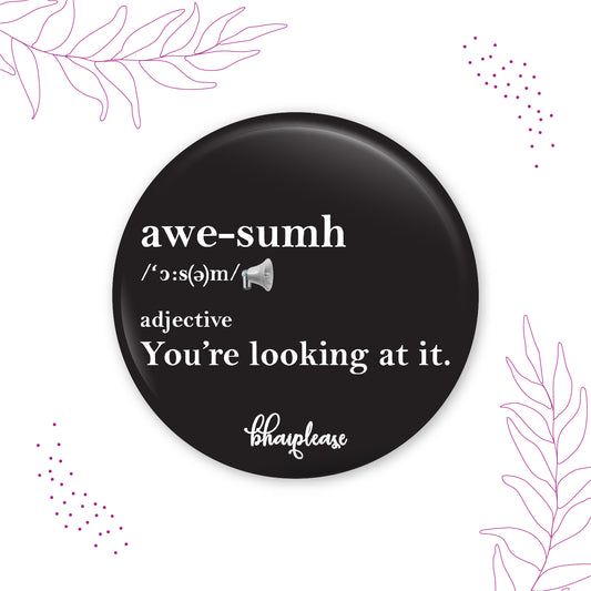 Awesome Round Fridge Magnet