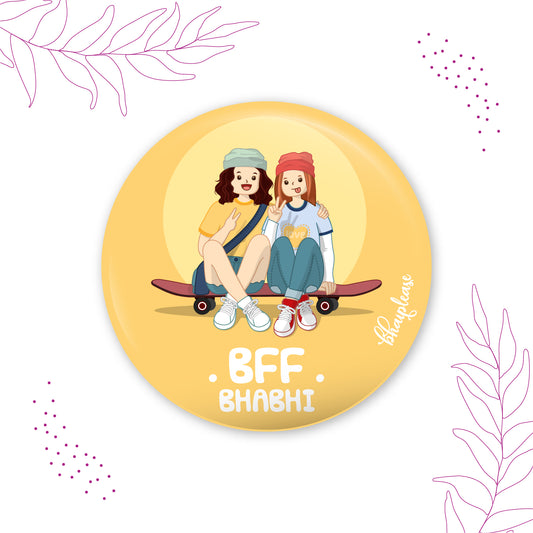 Bff Bhabhi Round Fridge Magnet