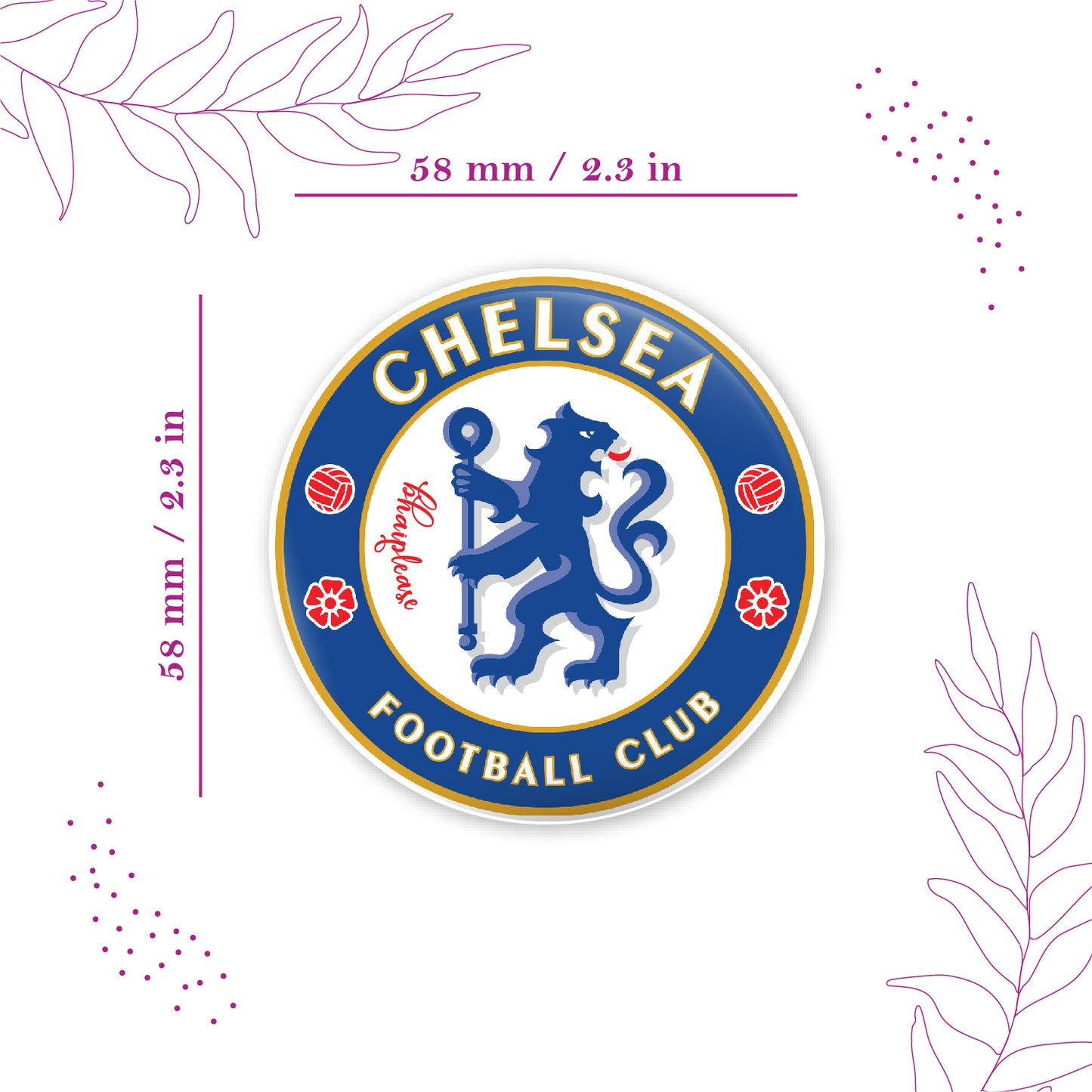 Chelsea Round Fridge magnet