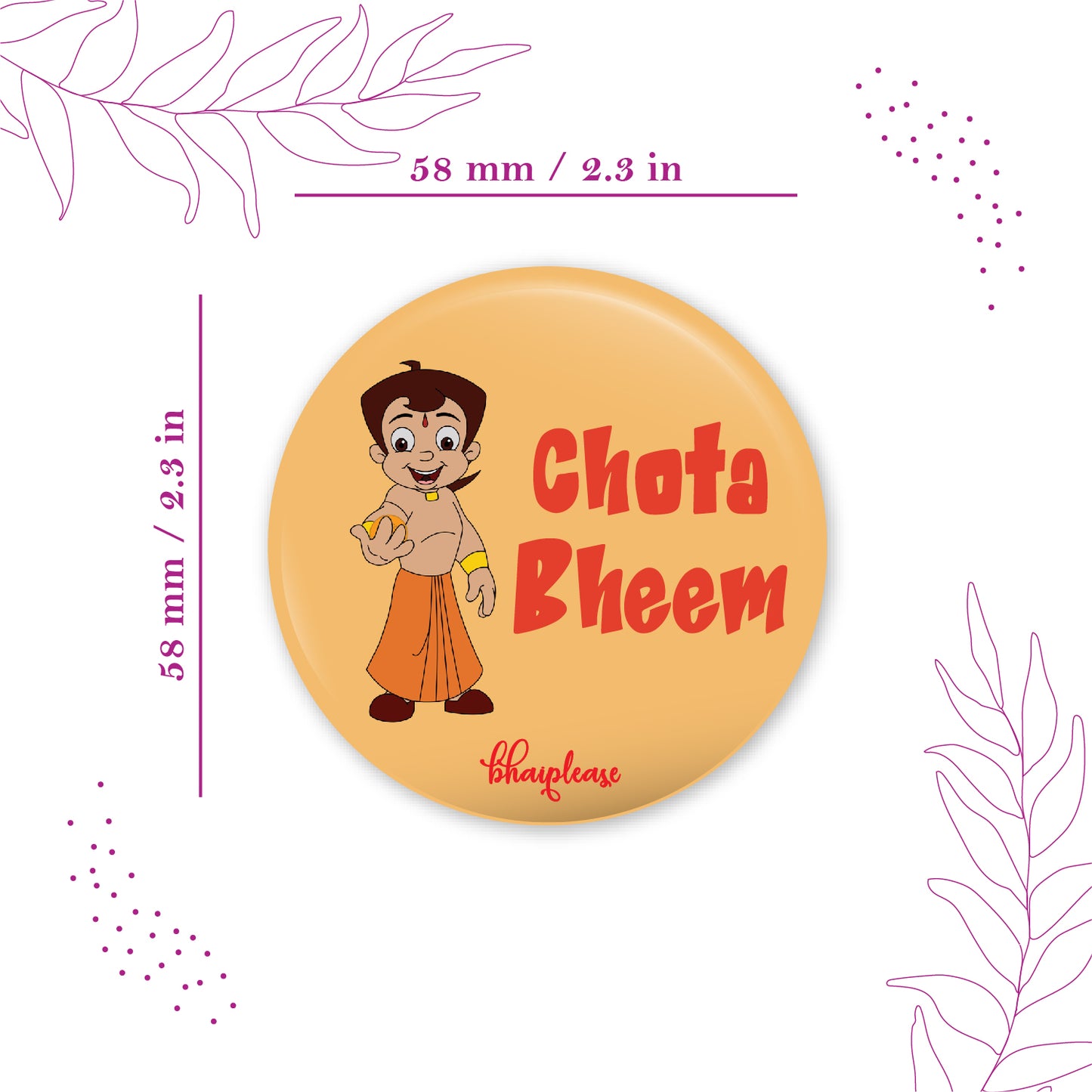 Chota Bheem Round Fridge Magnet