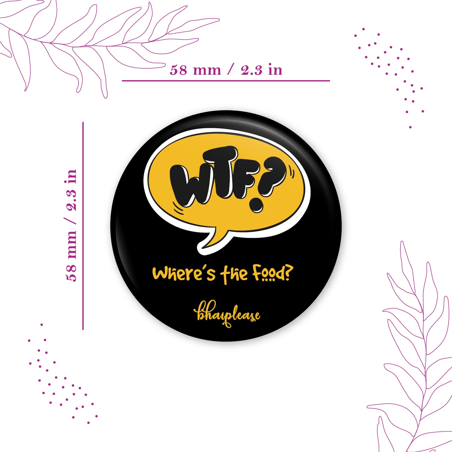 WTF Where is The Food Fridge Magnet