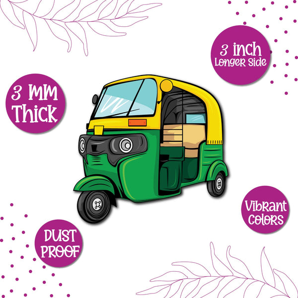 Colorful auto magnet for kitchen decor.