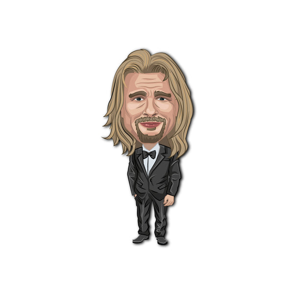 High-quality Brad Pitt fridge magnet - souvenir gift
