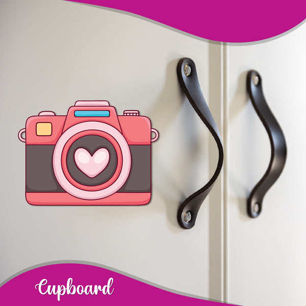 Camera with heart lovers quirky fridge magnet gift