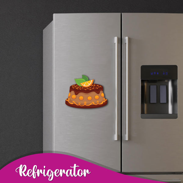 Chocolate cake design quirky fridge magnet