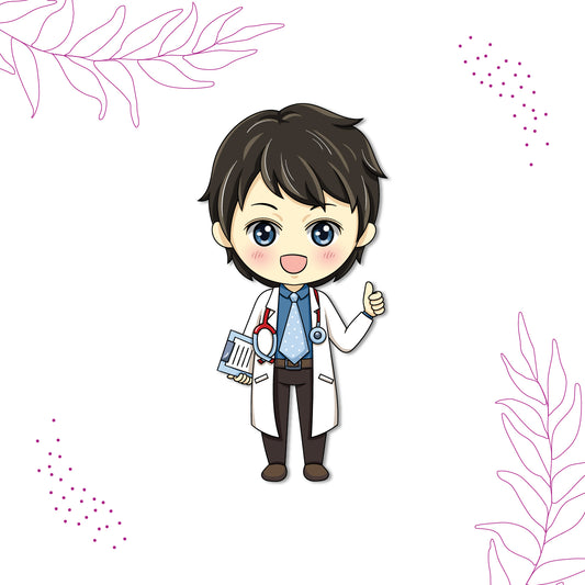 Doctor man fridge magnet for your home