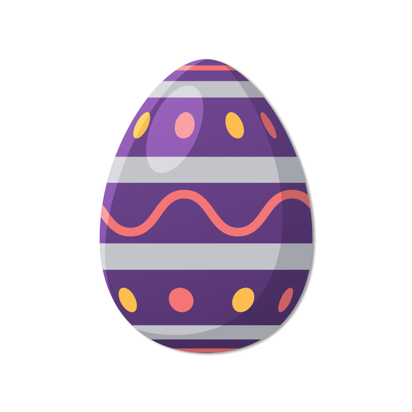 Locally made easter egg_purple fridge magnet festive magnet for fridge decor