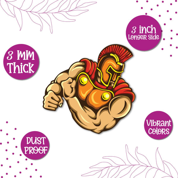 Historical gladiator-themed fridge magnet