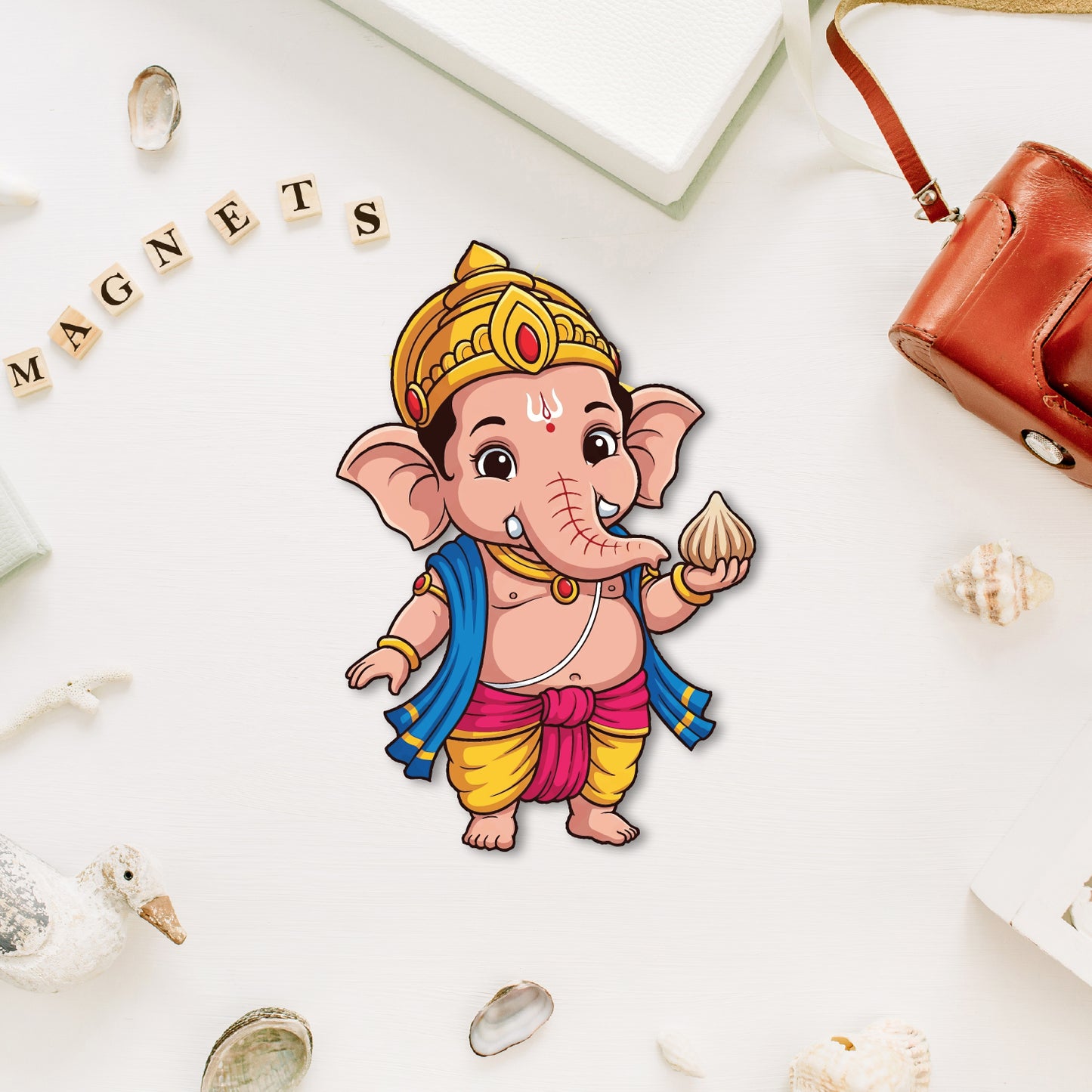 Ganesh With Modak Fridge Magnet