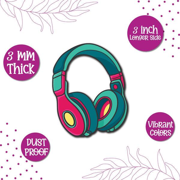 Headphone fridge magnet kitchen decor