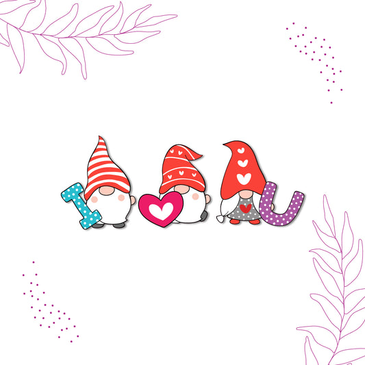 Laser-cut durable i love you fridge magnet with romantic design