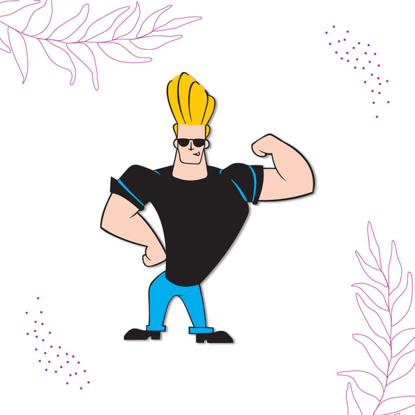 johnny-bravo-90s-cartoon-magnet-on-refrigerator
