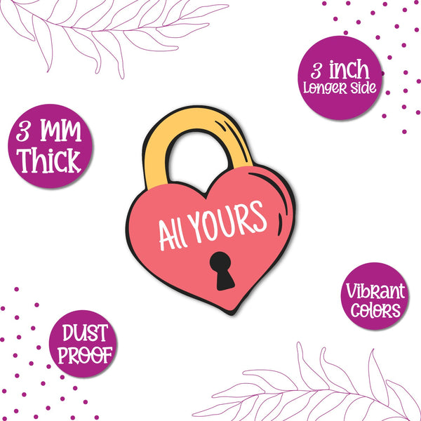 Unique love themed love lock fridge magnet with premium finish