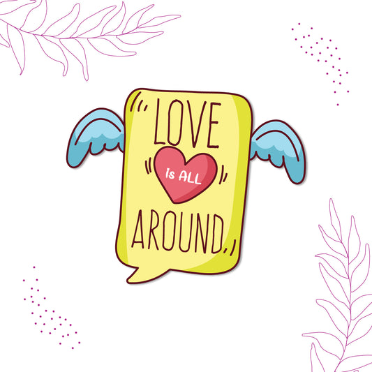 Laser-cut durable love is all around fridge magnet with romantic design