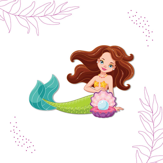 Magical mermaid fridge magnet