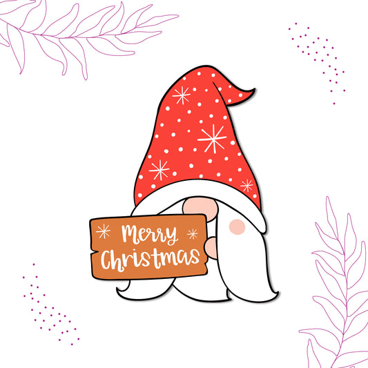 Durable laser-cut merry christmas fridge magnet perfect for holiday gifts