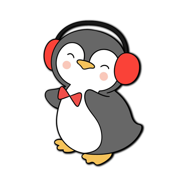 Penguin with headphone themed quirky fridge magnet India